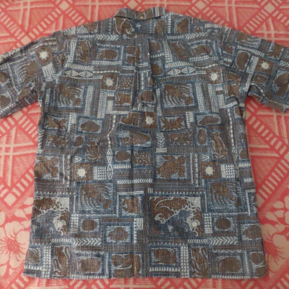 RARE Reyn Spooner SMALL Dietrich Varez Fish Hawaiian Aloha Shirt Blue Lobster M - Picture 2 of 4